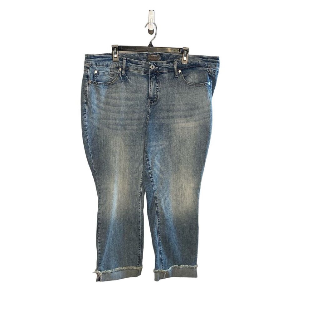 Torrid Blue Boyfriend Jeans Cropped